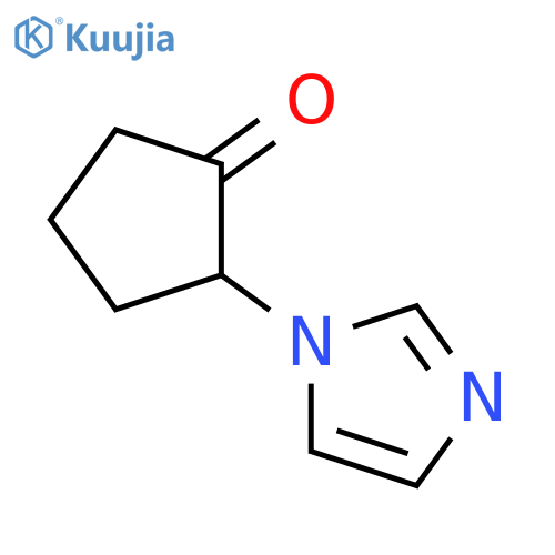 2-(1H-imidazol-1-yl)cyclopentan-1-one structure