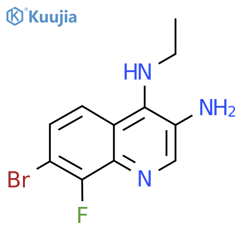 7-Bromo-N4-ethyl-8-fluoroquinoline-3,4-diamine structure