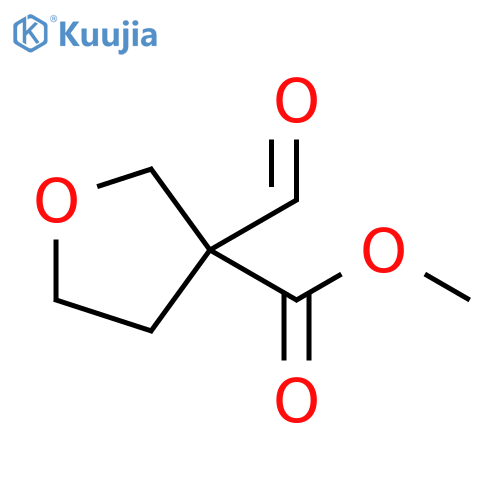 3-Furancarboxylic acid, 3-formyltetrahydro-, methyl ester structure