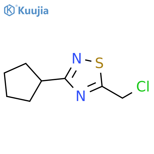 1,2,4-Thiadiazole, 5-(chloromethyl)-3-cyclopentyl- structure