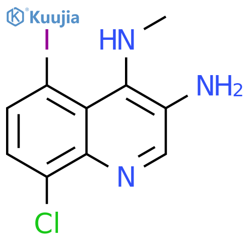 3,4-Quinolinediamine, 8-chloro-5-iodo-N4-methyl- structure