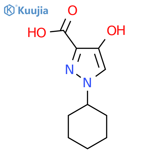 1-Cyclohexyl-4-hydroxy-1H-pyrazole-3-carboxylic acid structure