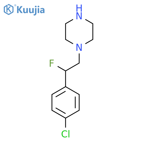1-(2-(4-Chlorophenyl)-2-fluoroethyl)piperazine structure