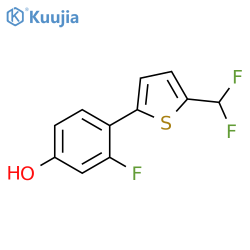 4-[5-(Difluoromethyl)-2-thienyl]-3-fluoro-phenol structure