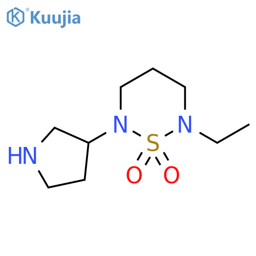 2-Ethyl-6-(pyrrolidin-3-yl)-1,2,6-thiadiazinane 1,1-dioxide structure