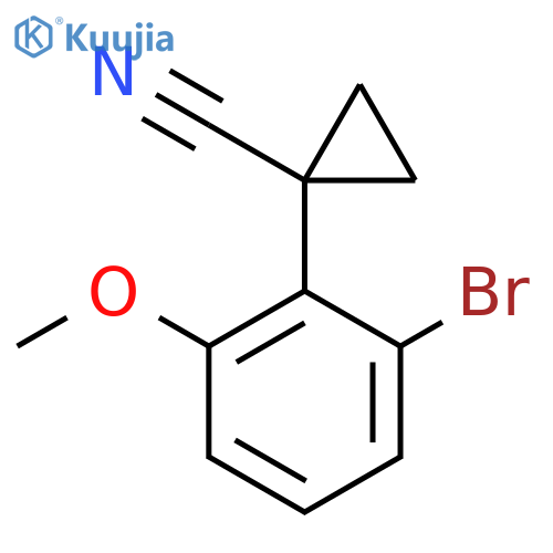 1-(2-bromo-6-methoxyphenyl)cyclopropane-1-carbonitrile structure