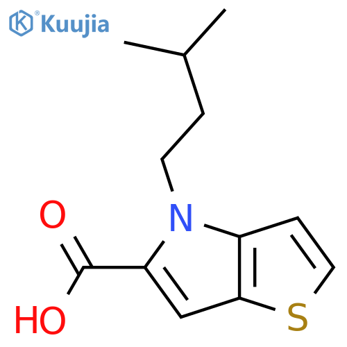 4-isopentyl-4H-thieno[3,2-b]pyrrole-5-carboxylic acid structure