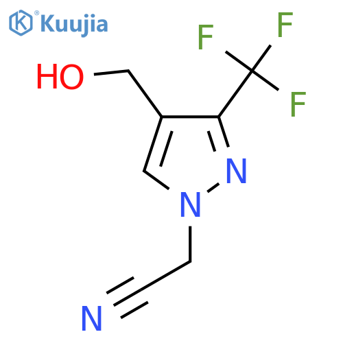 2-(4-(hydroxymethyl)-3-(trifluoromethyl)-1H-pyrazol-1-yl)acetonitrile structure