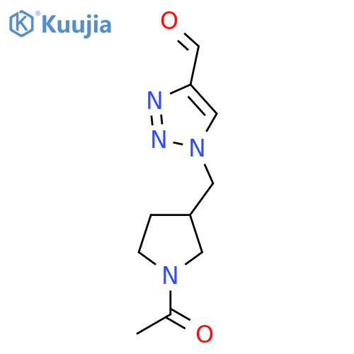 1-((1-Acetylpyrrolidin-3-yl)methyl)-1H-1,2,3-triazole-4-carbaldehyde structure