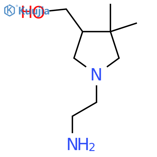 (1-(2-Aminoethyl)-4,4-dimethylpyrrolidin-3-yl)methanol structure