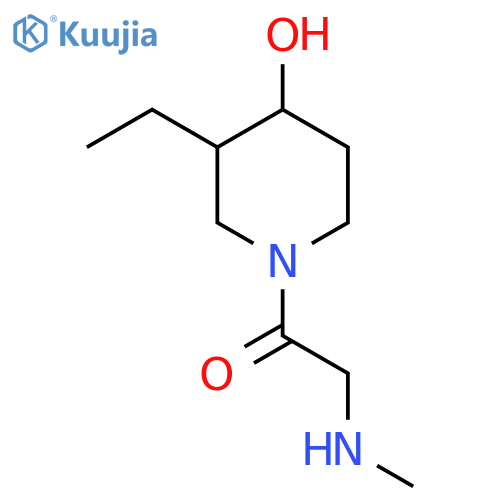 1-(3-Ethyl-4-hydroxypiperidin-1-yl)-2-(methylamino)ethan-1-one structure