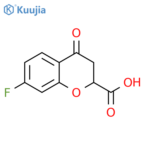 7-fluoro-4-oxo-3,4-dihydro-2H-1-benzopyran-2-carboxylic acid structure