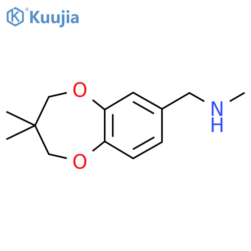 1-(3,3-dimethyl-3,4-dihydro-2H-benzo[b][1,4]dioxepin-7-yl)-N-methylmethanamine structure