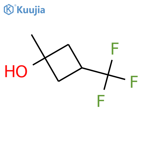 1-methyl-3-(trifluoromethyl)cyclobutan-1-ol structure