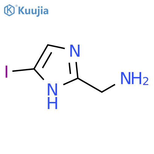 (4-iodo-1H-imidazol-2-yl)methanamine structure