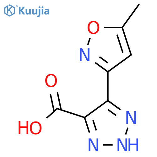 5-(5-methyl-1,2-oxazol-3-yl)-1H-1,2,3-triazole-4-carboxylic acid structure