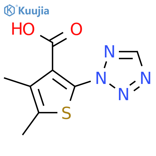 4,5-Dimethyl-2-(2h-tetrazol-2-yl)thiophene-3-carboxylic acid structure