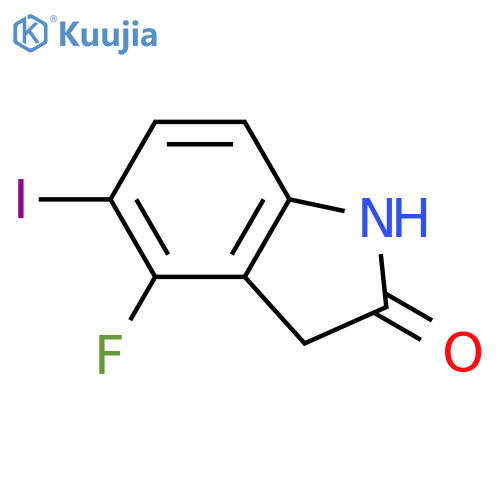 4-fluoro-5-iodo-indolin-2-one structure