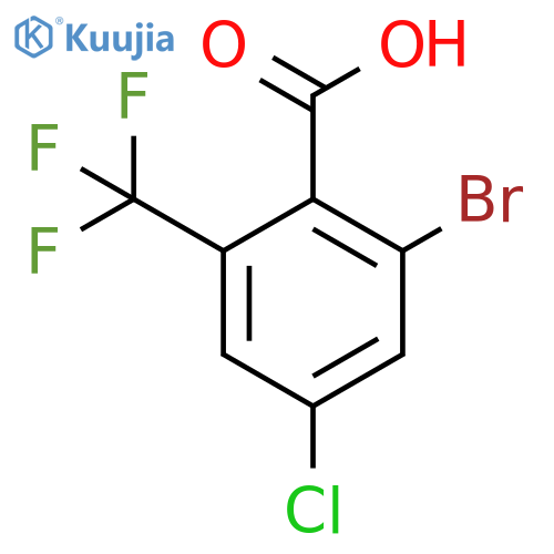 Benzoic acid, 2-bromo-4-chloro-6-(trifluoromethyl)- structure