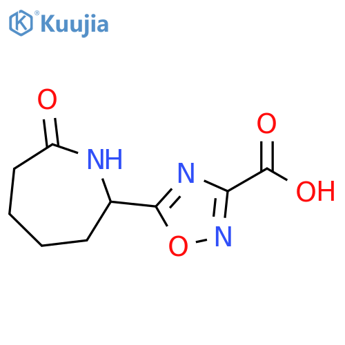 5-(7-oxoazepan-2-yl)-1,2,4-oxadiazole-3-carboxylic acid structure