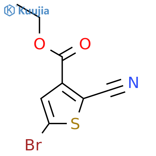 Ethyl 5-bromo-2-cyanothiophene-3-carboxylate structure