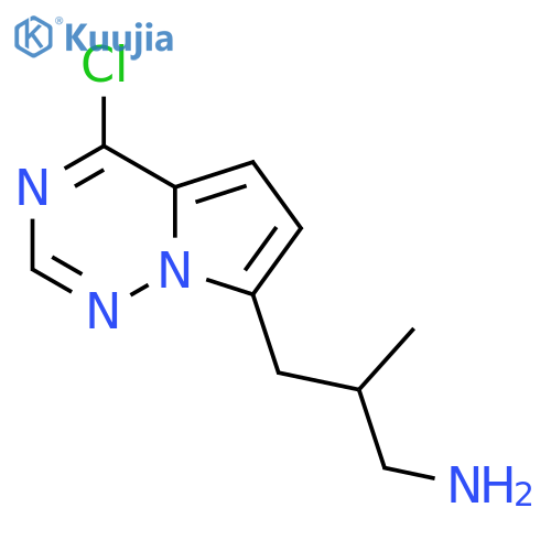 3-{4-chloropyrrolo[2,1-f][1,2,4]triazin-7-yl}-2-methylpropan-1-amine structure