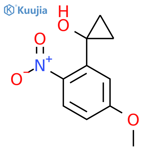 1-(5-methoxy-2-nitrophenyl)cyclopropan-1-ol structure