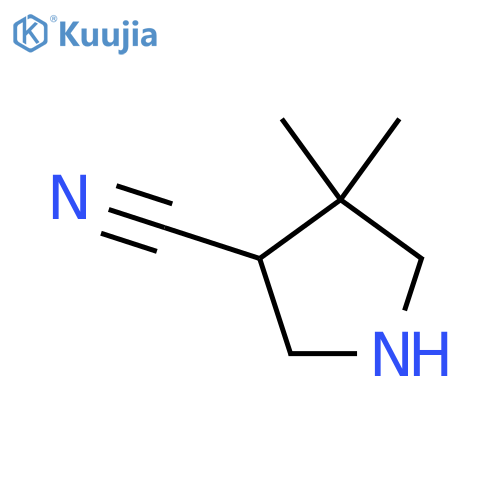 4,4-Dimethylpyrrolidine-3-carbonitrile structure