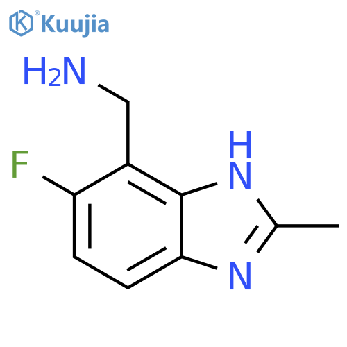 (5-fluoro-2-methyl-1H-1,3-benzodiazol-4-yl)methanamine structure