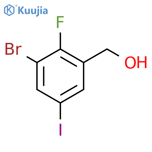 (3-Bromo-2-fluoro-5-iodophenyl)methanol structure