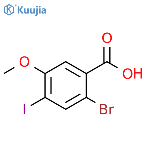 2-Bromo-4-iodo-5-methoxybenzoic acid structure