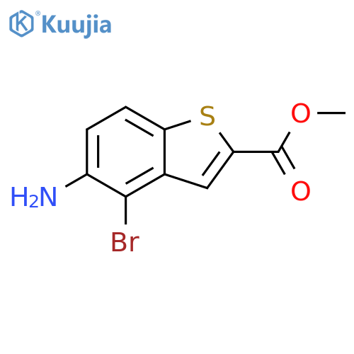 methyl 5-amino-4-bromo-1-benzothiophene-2-carboxylate structure