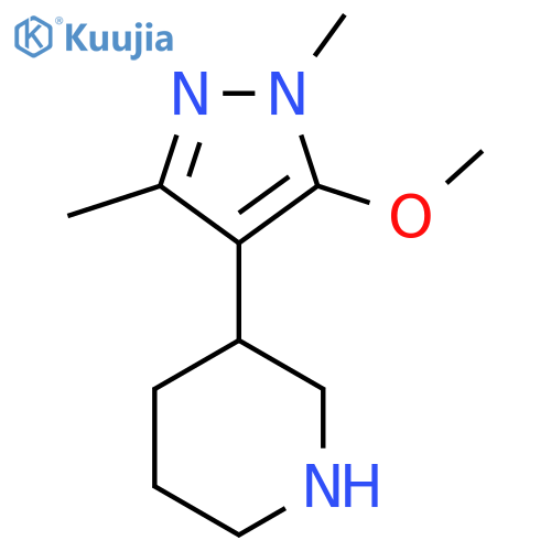 3-(5-methoxy-1,3-dimethyl-1H-pyrazol-4-yl)piperidine structure