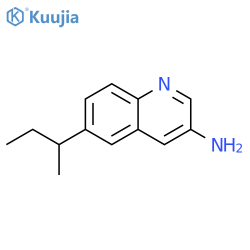 3-Quinolinamine, 6-(1-methylpropyl)- structure