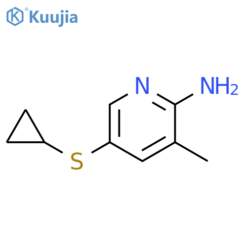 2-Pyridinamine, 5-(cyclopropylthio)-3-methyl- structure