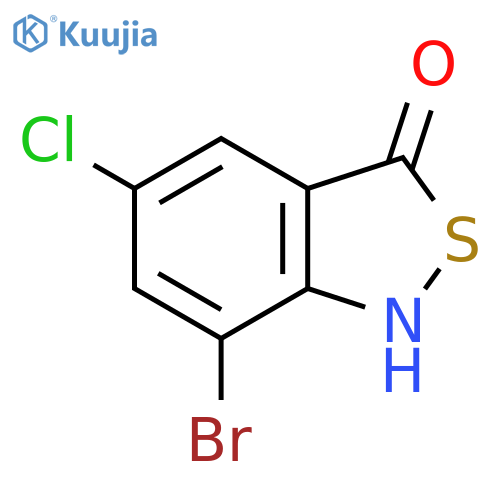 2,1-Benzisothiazol-3(1H)-one, 7-bromo-5-chloro- structure