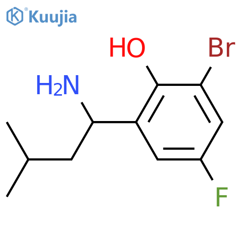 2-(1-Amino-3-methylbutyl)-6-bromo-4-fluorophenol structure