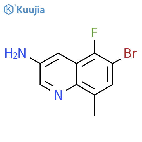 3-Quinolinamine, 6-bromo-5-fluoro-8-methyl- structure