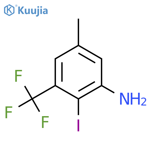 2-Iodo-5-methyl-3-(trifluoromethyl)aniline structure