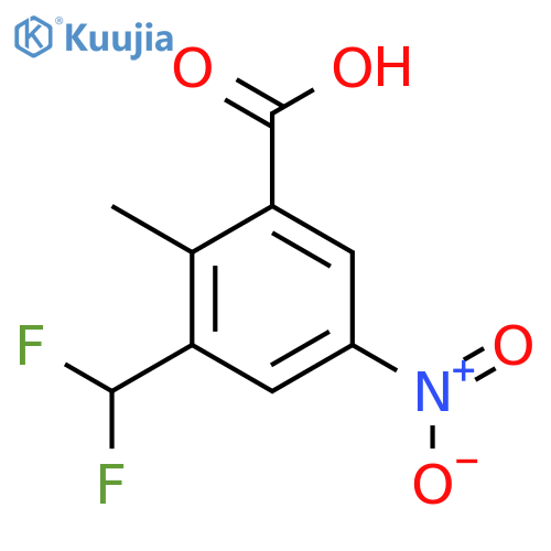 3-(Difluoromethyl)-2-methyl-5-nitrobenzoic acid structure