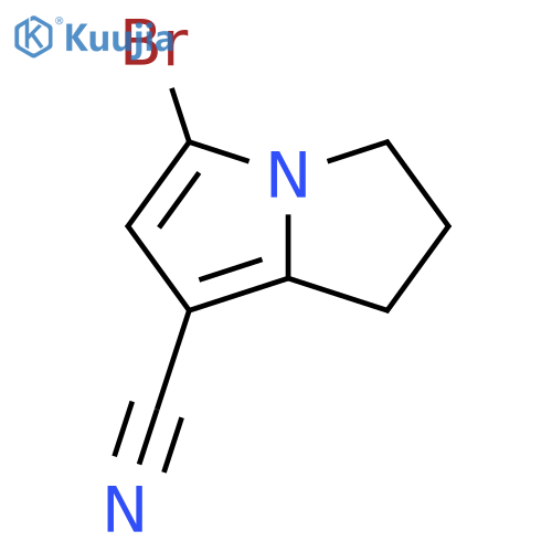 5-bromo-2,3-dihydro-1H-pyrrolizine-7-carbonitrile structure