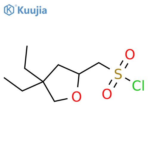 2-Furanmethanesulfonyl chloride, 4,4-diethyltetrahydro- structure