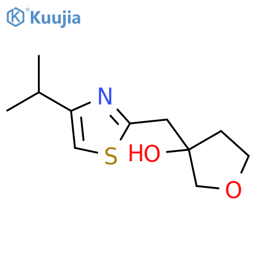 3-Furanol, tetrahydro-3-[[4-(1-methylethyl)-2-thiazolyl]methyl]- structure