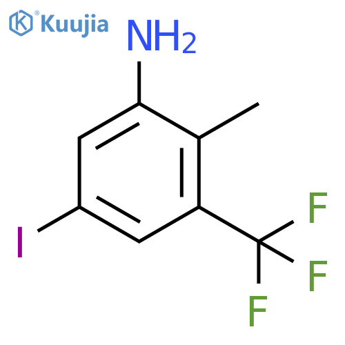 Benzenamine, 5-iodo-2-methyl-3-(trifluoromethyl)- structure