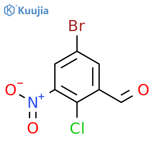 Benzaldehyde, 5-bromo-2-chloro-3-nitro- structure