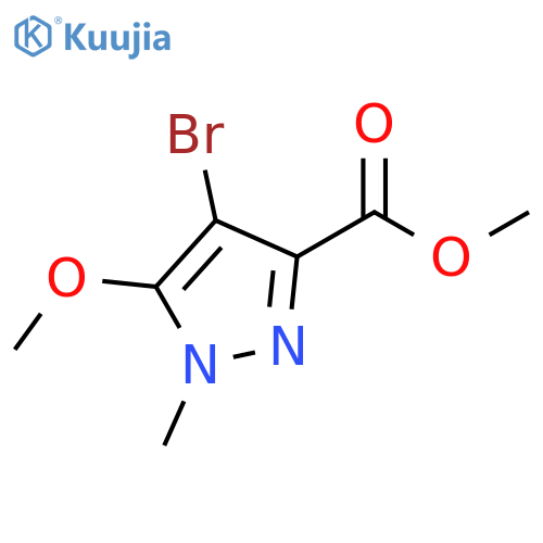 1H-Pyrazole-3-carboxylic acid, 4-bromo-5-methoxy-1-methyl-, methyl ester structure
