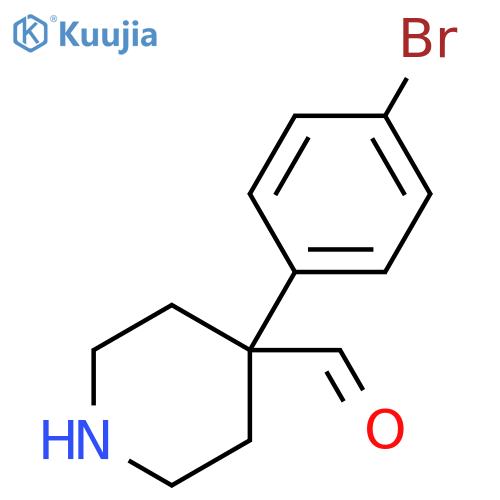 4-Piperidinecarboxaldehyde, 4-(4-bromophenyl)- structure