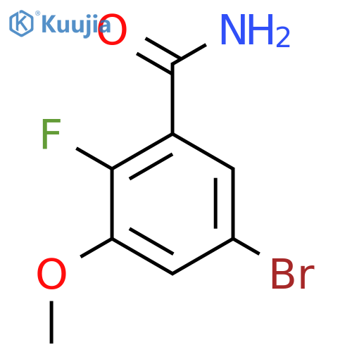 5-Bromo-2-fluoro-3-methoxybenzamide structure