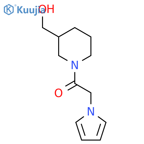 1-(3-(hydroxymethyl)piperidin-1-yl)-2-(1H-pyrrol-1-yl)ethan-1-one structure
