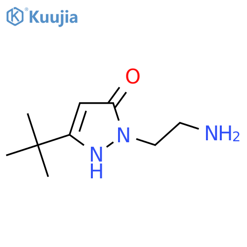 1-(2-Aminoethyl)-3-(tert-butyl)-1H-pyrazol-5-ol structure